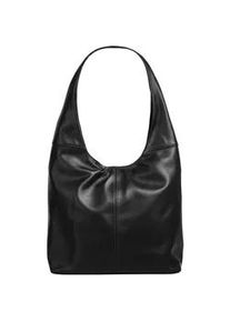 Pike Shopper PIK&Eacute;, Damen, Gr. B/H/T: 40cm x 30cm x 11cm onesize, schwarz, Leder, beschichtet, gl&auml;nzend, Taschen Shopper, echt Leder, Made in Italy