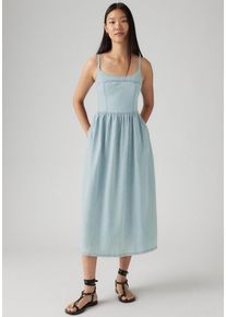 Levi's LEVI'S Damen Spaghettikleid "ALESSIE BUSTIER DRESS"rounded the corner, casual, Gr. M, Denim/Jeans, Obermaterial: 100% Baumwolle, Kleider, mit