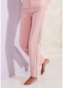 BENCH. LOUNGEWEAR Relaxhose pink Gr. 32/34 für Damen. Mit Logodruck. Nachhaltig.