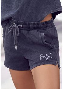 Buffalo Relaxshorts schwarz Gr. 32/34 für Damen. Mit Logostickerei. Bequem. Nachhaltig.