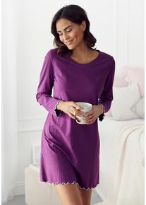 Lascana Sleepshirt pink Gr. 32/34 für Damen. Mit Rundhals. Figurumspielend. Nachhaltig.