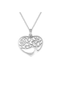 ZEEme Silber Halskette Silber 925 rhodiniert mit Herz- und Lebensbaum-Motiv
