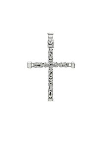 ZEEme Basic Anhänger Silber 925 Kreuz-Motiv Königskette poliert 62mm