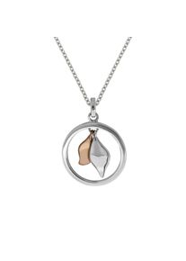 ZEEme Silber Halskette 925 Sterling Silber rhodiniert 2-farbig Tropfen