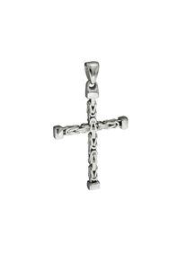 ZEEme Basic Anhänger Silber 925 Kreuz-Motiv Königskette poliert 52mm