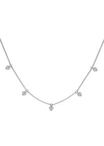 ZEEme Silber Halskette Silber 925 rhodiniert mit Zirkonia weiß