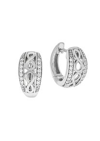 ZEEme Silber Ohrringe Silber 925 Zirkonia weiß