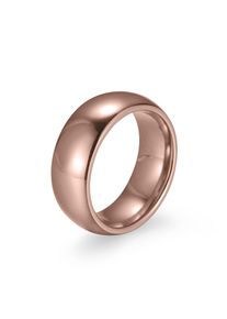 ZEEme Stainless Steel Ring Edelstahl rosé-vergoldet 8mm breit