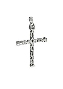 ZEEme Basic Anhänger Silber 925 Kreuz-Motiv Königskette poliert 75mm