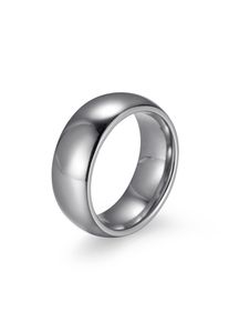 ZEEme Stainless Steel Ring Edelstahl glanz poliert 8mm breit