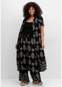 sheego by Joe Browns Große Größen Schlupfhose mit Allover- und Bordürendruck Gr. 40 schwarz von sheego für Damen