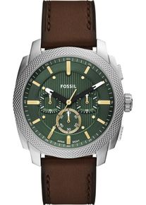 Fossil Herren Chronograph "MACHINE (NEW GENERATION)"braun, grün, Armbanduhren, Quarzuhr, Armbanduhr, Herrenuhr, Edelstahlarmband, analog