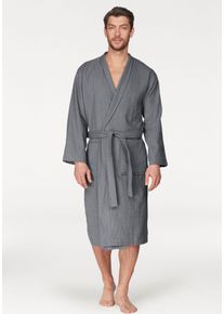 my home Unisex-Bademantel »Travel, ideal für Sauna & Spa, Hotelbademantel, Morgenmantel«, (1 St.), für Damen & Herren, leichte Qualität, langer Bademantel, S-3XL