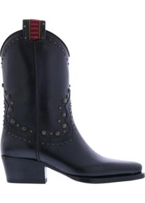 Dsquared2 Stiefeletten - Dames Flat Boot West Studs - Gr. 36 (EU) - in Schwarz - f&uuml;r Damen