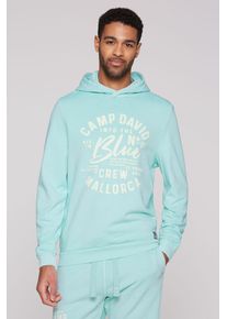 CAMP DAVID Herren Kapuzensweatshirtsea mint, casual, Gr. 4XL, bedruckt, Material: 100% Baumwolle, Sweatshirts, aus Baumwolle