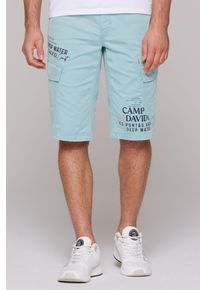 CAMP DAVID Herren Cargoshortssea mint, casual, Gr. XXL, bedruckt, Material: 97% Baumwolle, 3% Elasthan, Hosen, mit Gesäßtaschen