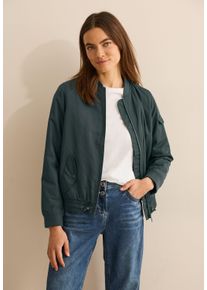 Cecil Damen Blousonslate khaki, casual, Gr. M, unifarben, Stoff, Obermaterial: 100% Polyester; Futter: 100% Polyester, Jacken, mit Stehkragen