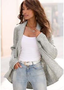 Lascana Cardigan grau Gr. 32/34 für Damen. Figurumspielend