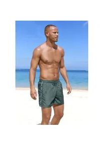 Badeshorts s.Oliver, Herren, Gr. XXL (58/60), N-Gr, blau (petrol), Recycling-Polyester, unifarben, Badehosen Badeshorts, mit Markenschriftz&uuml;gen