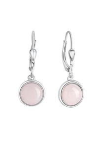 ZEEme Gemstones Ohrringe Silber 925 mitechtem Rosenquarz