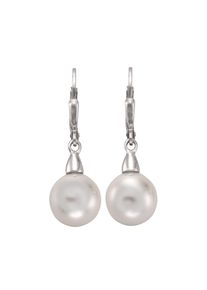 ZEEme Pearls Ohrringe Silber 925 rhodiniert mit weißer Muschelkernperle