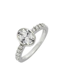 ZEEme Silber Ring 925 Silber Zirkonia weiß
