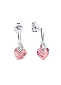 ZEEme for Kids Ohrringe 925 Sterling Silber Zirkonia Herz pink