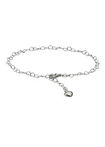 ZEEme Silber Fusskette Silber 925 mit Herz-Motiv 23-26cm