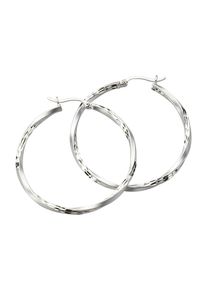 ZEEme Silber Ohrringe 925 Silber mattiert diamantiert