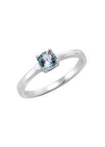 ZEEme Gemstones Ring Silber 925 rhodiniert mit Blautopas (beh.) 5mm