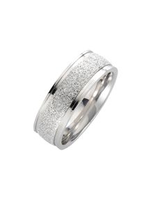 ZEEme Stainless Steel Ring Edelstahl gesandet glanz