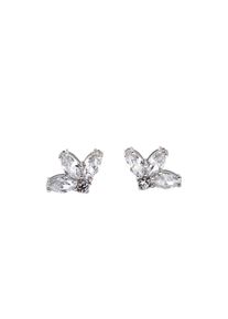 LEIS Ohrstecker 925 Sterling Silber rhodiniert Glänzend Zirkonia weiß