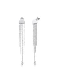 ZEEme Silber Ohrringe Silber 925 rhodiniert 70mm lang mit Zirkonia-Steinen