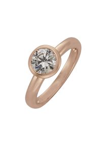 ZEEme Silber Ring 925 Sterling Silber vergoldet Zirkonia weiß