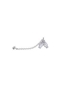 LEIS Ohrhänger 925 Sterling Silber rhodiniert Glänzend 4 Zirkonia weiß