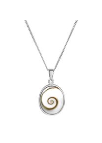 ZEEme Pearls Halskette Silber 925 rhodiniert mit weißer Muschel 45cm lang