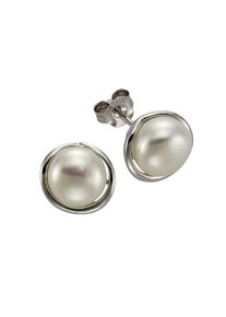 ZEEme Pearls Ohrstecker 925/- Sterling Silber Perle weiß