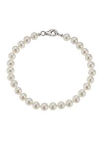 ZEEme Pearls Armband Silber 925 rhodiniert mit weißen Perlen 6mm