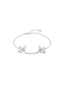 LEIS Armband 925 Sterling Silber rhodiniert Glänzend Blume Zirkonia weiß