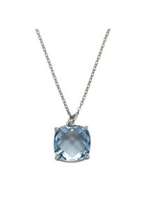 ZEEme Gemstones Halskette Silber 925 rhodiniert 45cm lang mit Blautopas (beh.)