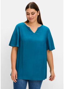 Große Größen Tunika mit weitem Ärmel, in leichter A-Linie Gr. 54 blau von sheego für Damen
