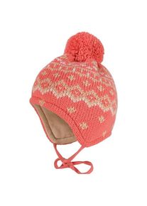Mütze MaxiMo Mini-Mütze ausgenäht Jacquard Norweger mit Futter Kinder (Gr 43 cm |rot)