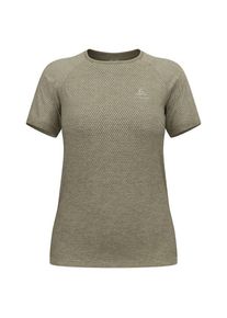 Laufshirt Odlo T-Shirt S/S Crew Neck Essential Seamless Damen (Gr XL |oliv)