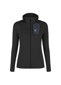 Montura Vertigo Power Grid Hooded Maglia Fleecejacke Damen (Gr S |schwarz)