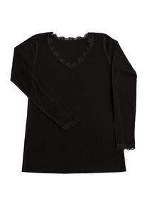 Joha Blouse I L/S 70/30 Merinounterwäsche Damen (Gr L |schwarz)