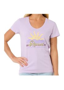 Rip Curl Cala V-Neck Tee T-Shirt Damen (Gr XXL |lila)
