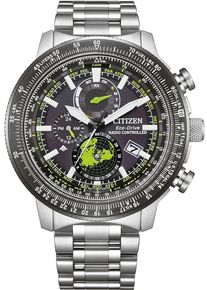 Citizen Herren Funk-Multifunktionsuhr "Promaster Geo Trekker"silberfarben, Armbanduhren, Armbanduhr, Solar, Herrenuhr, Edelstahlarmband, Datum, 2.