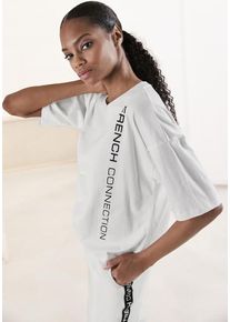 French Connection T-Shirt 'FCStudio' weiß Gr. 40/42 für Damen. Rundhals und Druck, Logodruck. Bequem. Nachhaltig.