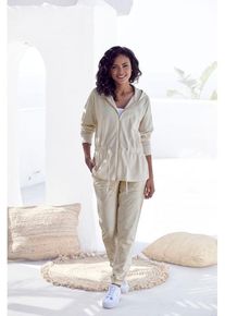 Lascana Sweatjacke grau Gr. 32/34 für Damen. Mit Kordelzug. Bequem. Nachhaltig.