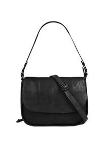 SPIKES & SPARROW Umh&auml;ngetasche SPIKES & SPARROW, Damen, Gr. B/H/T: 29cm x 20cm x 7cm onesize, schwarz, Leder, vintage, Taschen Umh&auml;ngetasche, echt Leder